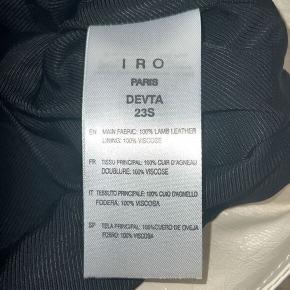 NWT IRO Devta Patent Leather Jacket Sand Size 40/ US 8 - Picture 13 of 15